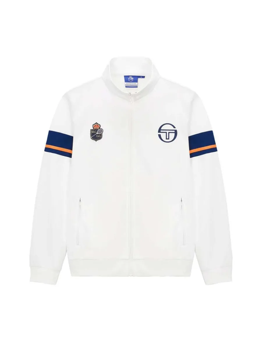 Sergio Tacchini Ace Staff Track Jacket- Off White Sale