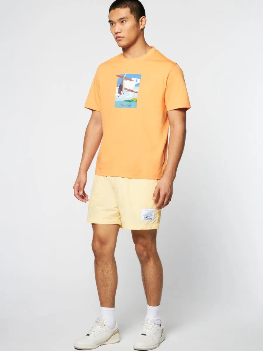 Sergio Tacchini Aereo T-Shirt- Tangerine Clearance