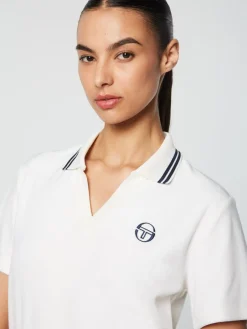 Sergio Tacchini Atri Velour Polo- Gardenia Outlet