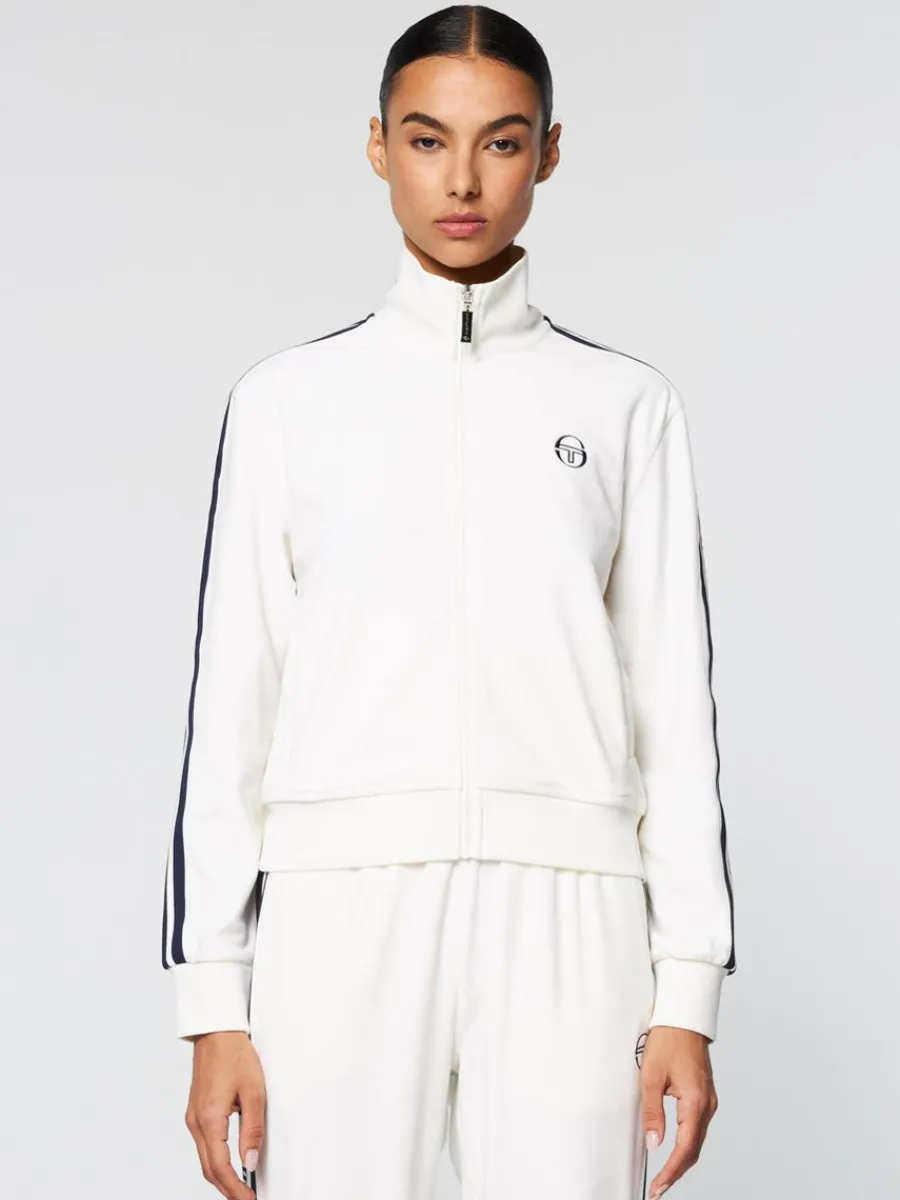 Sergio Tacchini Atri Velour Track Jacket- Gardenia Best