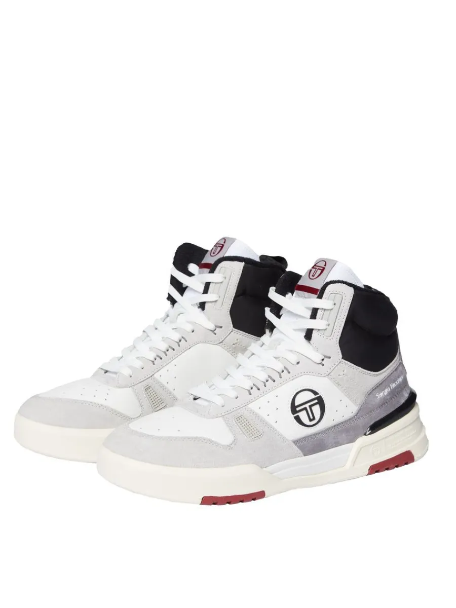Sergio Tacchini Bb Court Hi Sneaker- White/ Tofu/ Quiet Grey Best