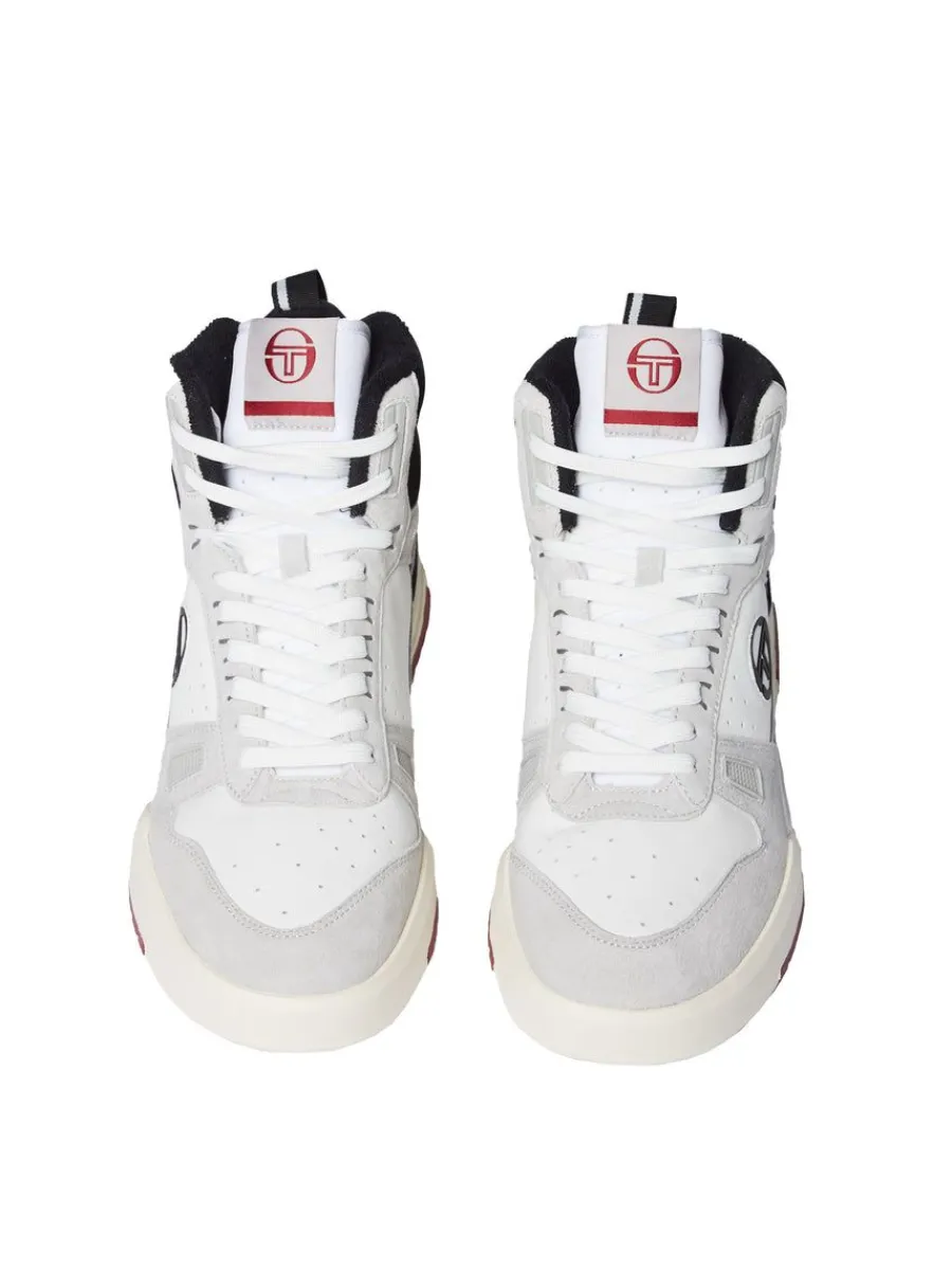 Sergio Tacchini Bb Court Hi Sneaker- White/ Tofu/ Quiet Grey Best