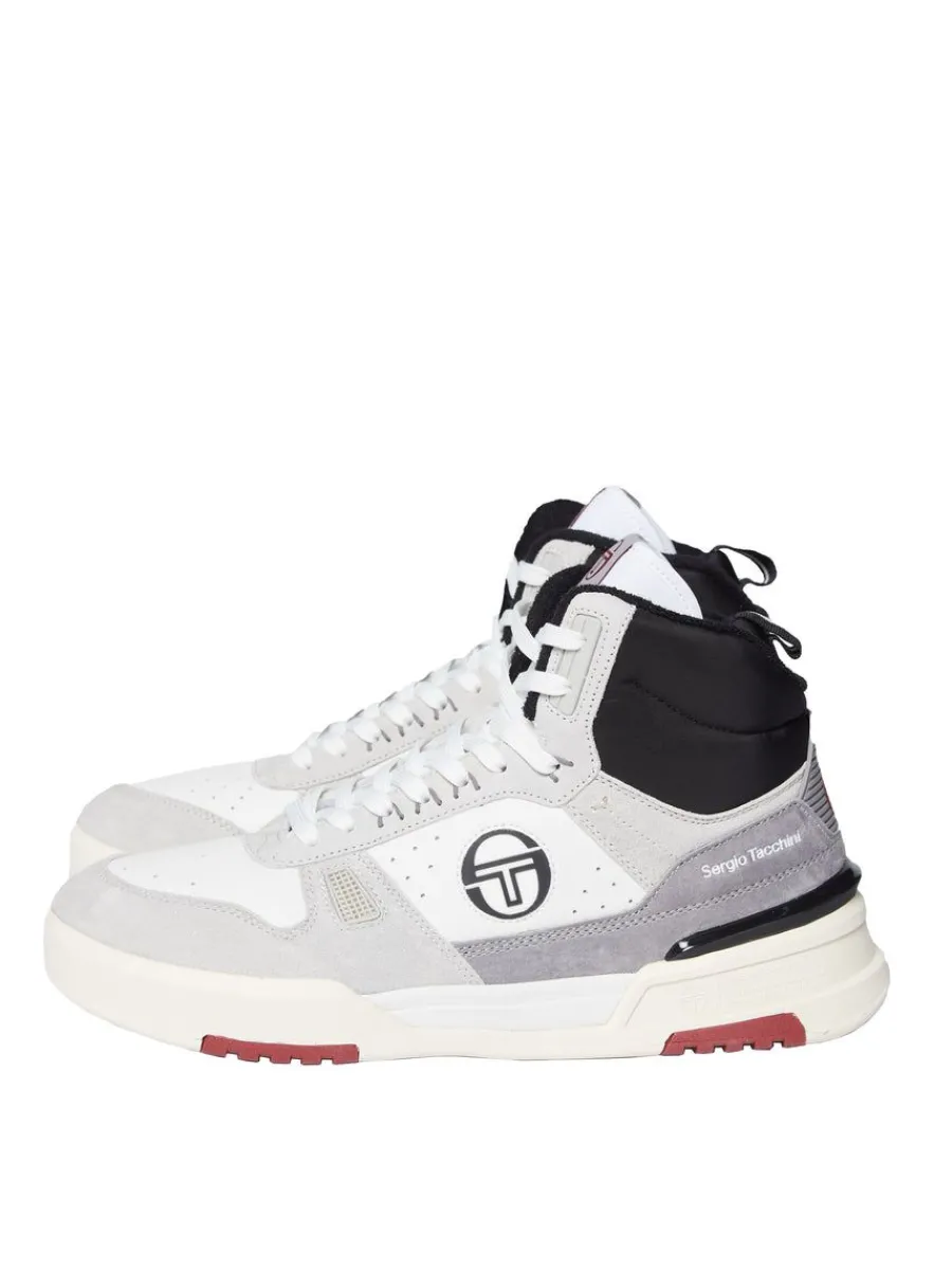 Sergio Tacchini Bb Court Hi Sneaker- White/ Tofu/ Quiet Grey Sale