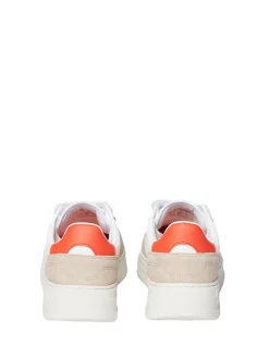Sergio Tacchini Court Classic Mp Sneaker- White/ Tofu/ Ponciana Red Sale