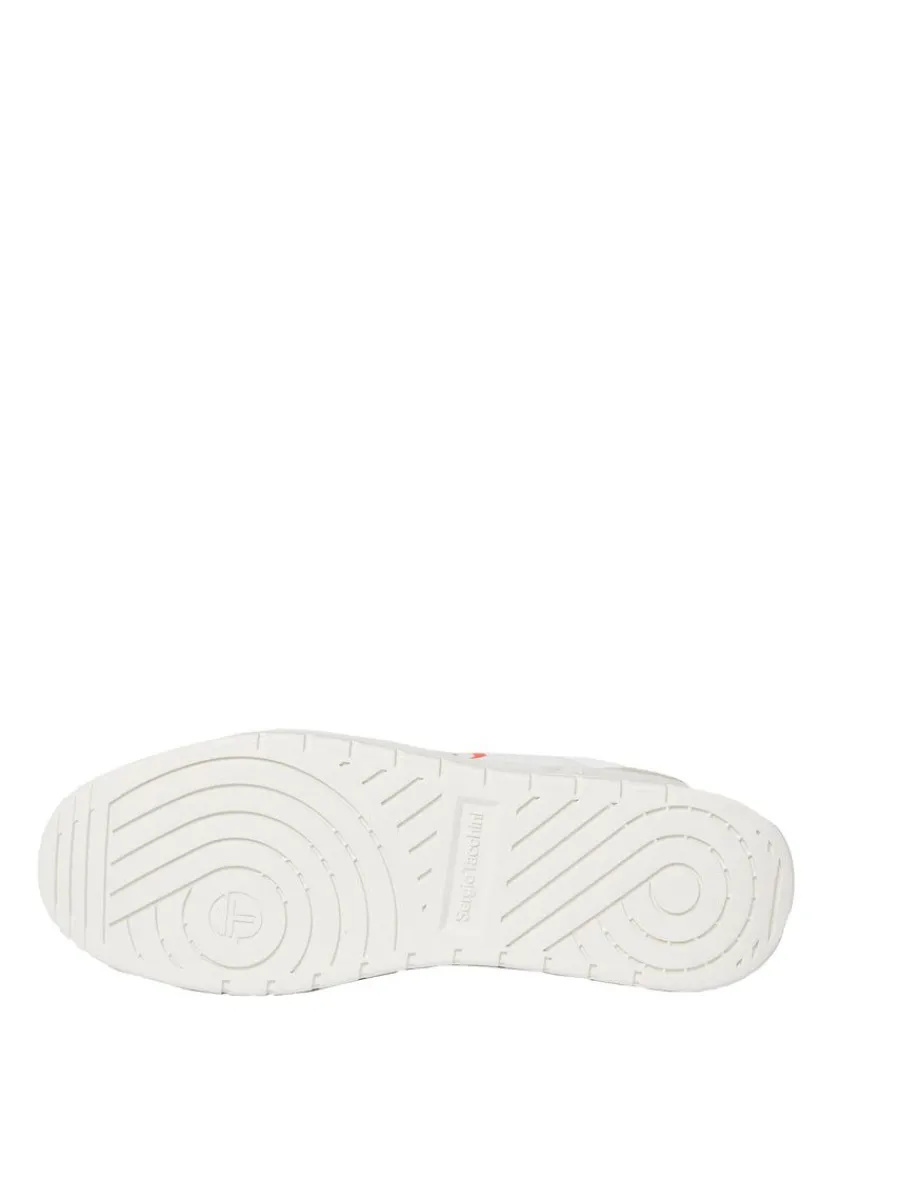 Sergio Tacchini Court Classic Mp Sneaker- White/ Tofu/ Ponciana Red Clearance