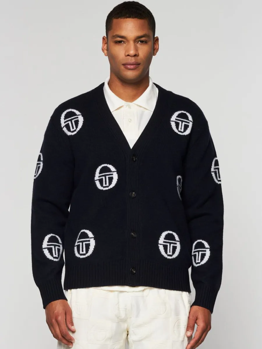Sergio Tacchini Cucire Cardigan- Maritime Blue Best