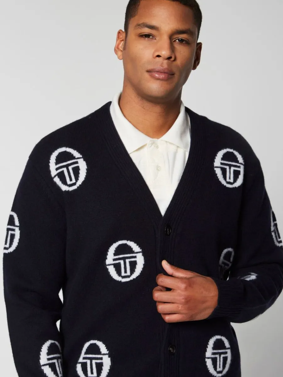 Sergio Tacchini Cucire Cardigan- Maritime Blue Best