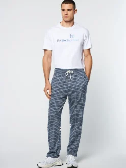 Sergio Tacchini Dallas Houndstooth Track Pant- Maritime Blue New