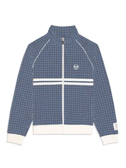 Sergio Tacchini Dallas Houndstooth Track Jacket- Maritime Blue Hot