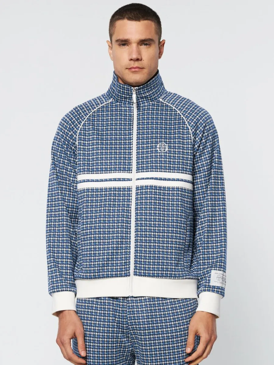 Sergio Tacchini Dallas Houndstooth Track Jacket- Maritime Blue Hot