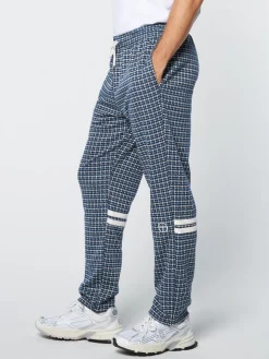 Sergio Tacchini Dallas Houndstooth Track Pant- Maritime Blue Outlet