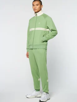 Sergio Tacchini Dallas Track Jacket Archivio- Jade Green/ Pearl Ivory Outlet