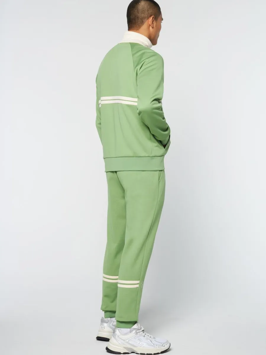 Sergio Tacchini Dallas Track Jacket Archivio- Jade Green/ Pearl Ivory Outlet