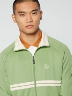 Sergio Tacchini Dallas Track Jacket Archivio- Jade Green/ Pearl Ivory Outlet