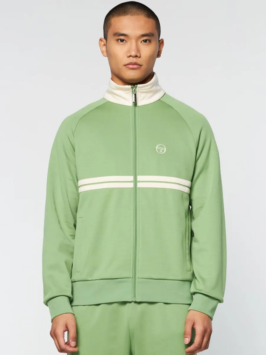 Sergio Tacchini Dallas Track Jacket Archivio- Jade Green/ Pearl Ivory Hot