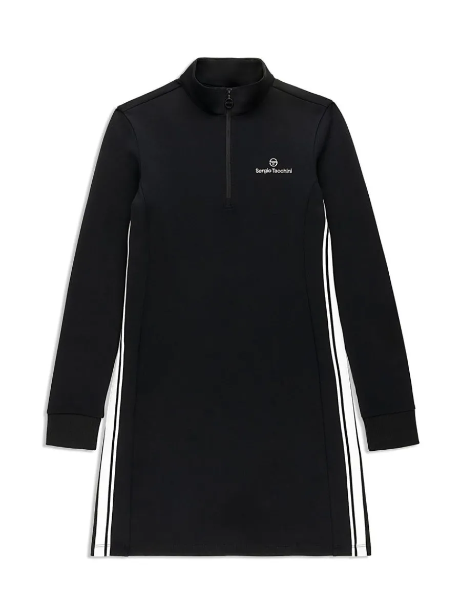 Sergio Tacchini Damarindo Half-Zip Track Dress- Black Clearance