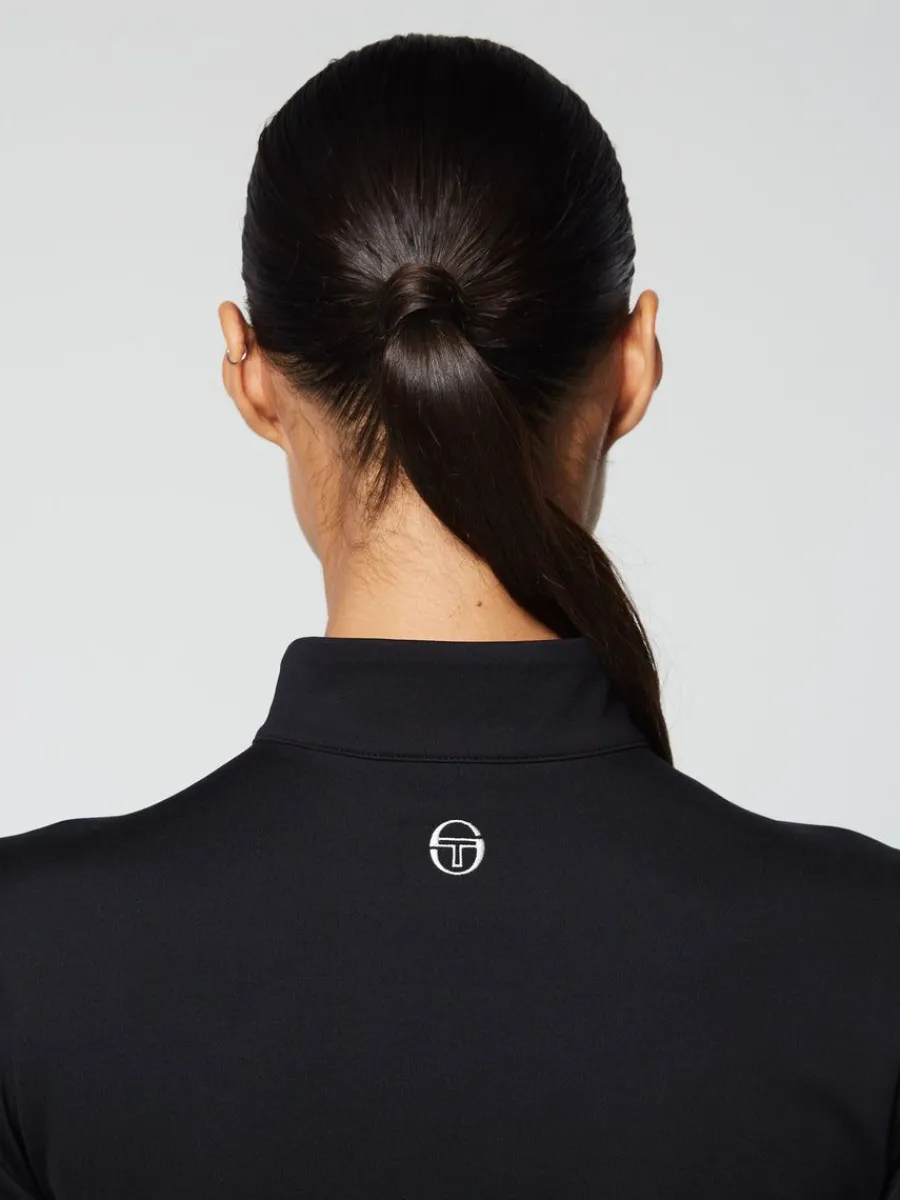 Sergio Tacchini Damarindo Half-Zip Track Dress- Black Clearance