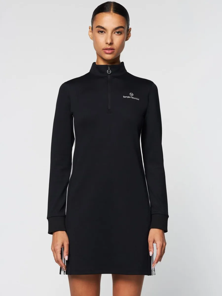 Sergio Tacchini Damarindo Half-Zip Track Dress- Black Discount