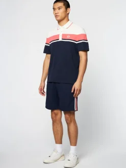 Sergio Tacchini Damarindo Polo Archivio- Gardenia/ Maritime Blue Clearance