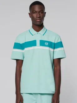 Sergio Tacchini Damarindo Polo- Ocean Wave/ Blue Grass Clearance