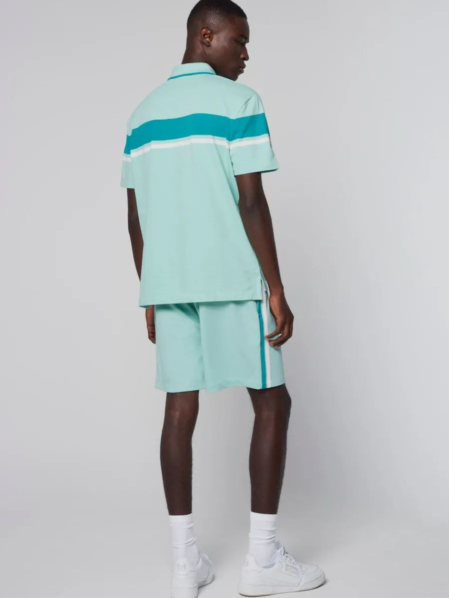 Sergio Tacchini Damarindo Polo- Ocean Wave/ Blue Grass Clearance