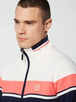 Sergio Tacchini Damarindo Track Jacket Archivio- Gardenia/ Maritime Blue Outlet
