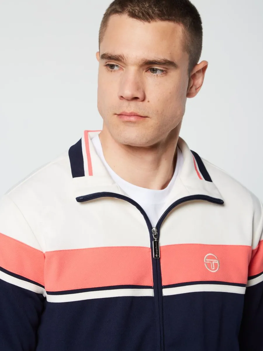 Sergio Tacchini Damarindo Track Jacket Archivio- Gardenia/ Maritime Blue Outlet