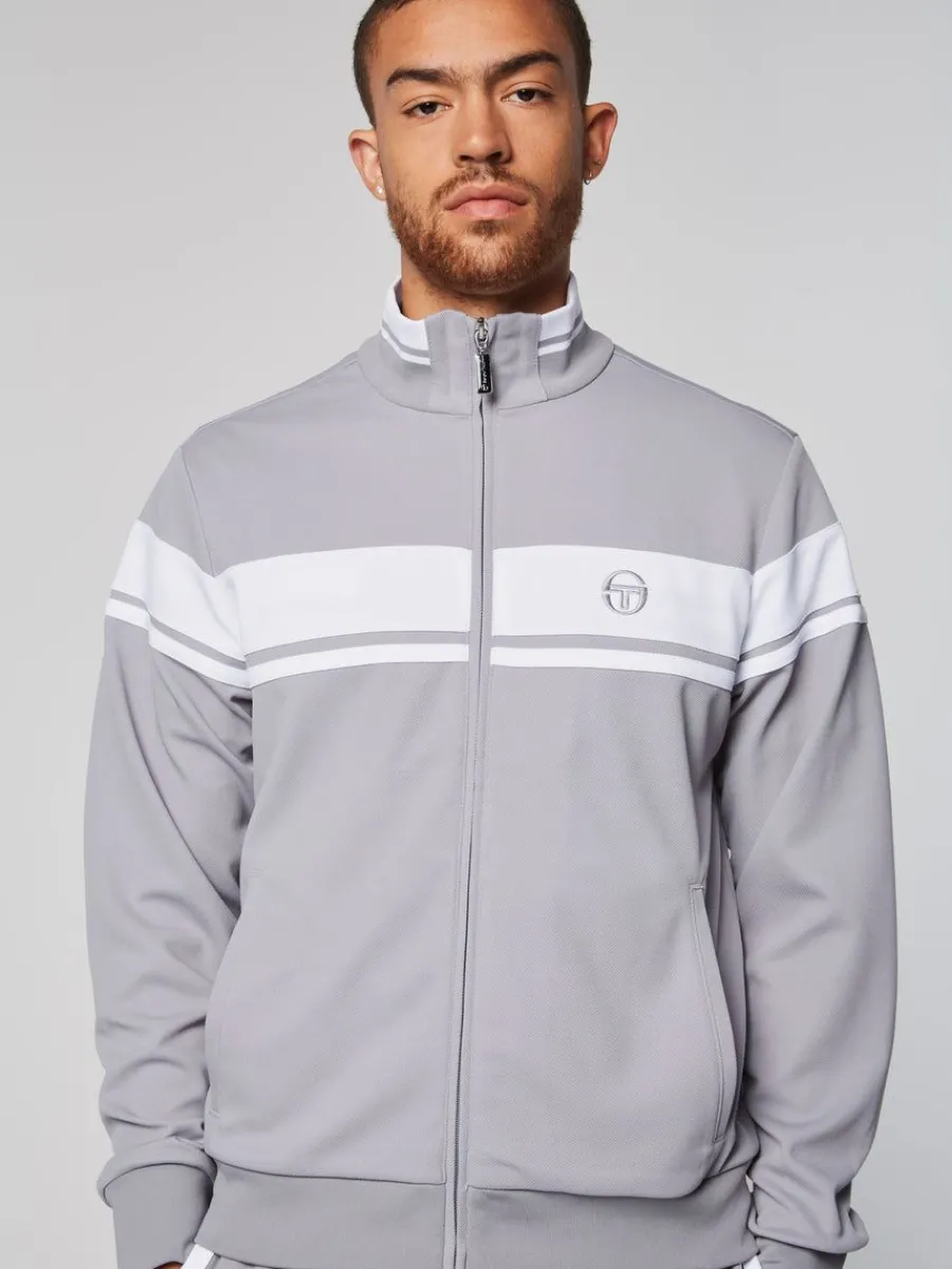 Sergio Tacchini Damarindo Track Jacket- Sleet/ White Clearance