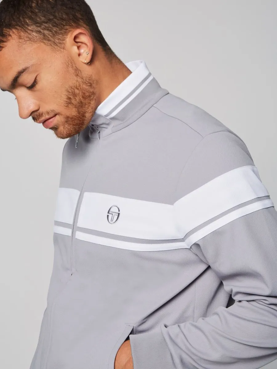 Sergio Tacchini Damarindo Track Jacket- Sleet/ White Clearance