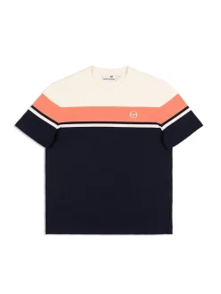 Sergio Tacchini Damarindo T-Shirt Archivio -Gardenia/ Maritime Blue Discount