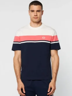 Sergio Tacchini Damarindo T-Shirt Archivio -Gardenia/ Maritime Blue Discount