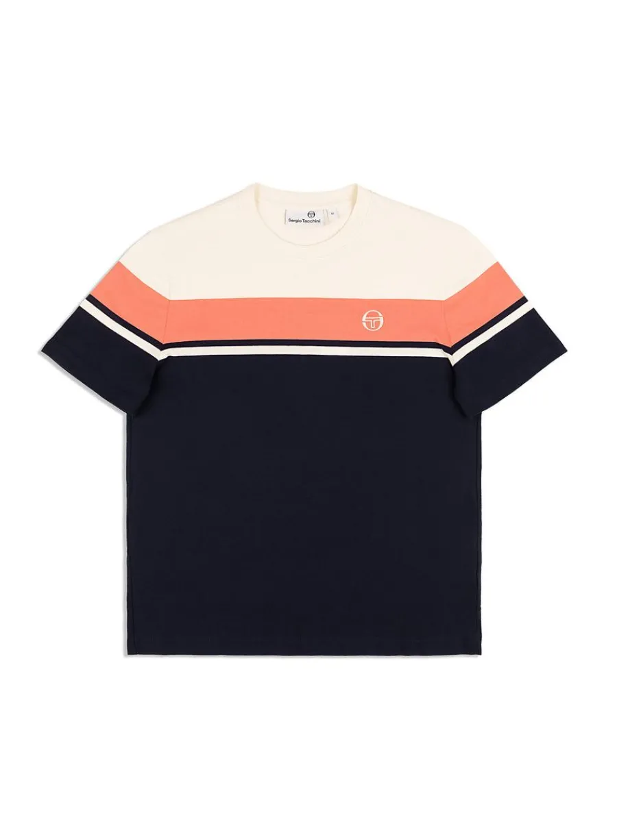 Sergio Tacchini Damarindo T-Shirt Archivio -Gardenia/ Maritime Blue Clearance