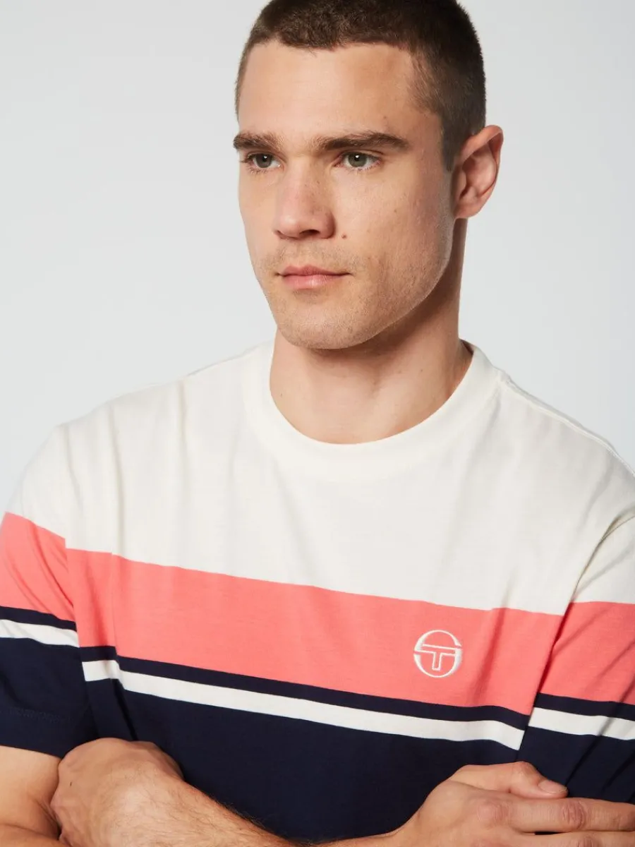 Sergio Tacchini Damarindo T-Shirt Archivio -Gardenia/ Maritime Blue New