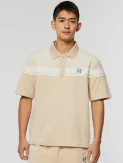 Sergio Tacchini Damarindo Velour Polo-Cement/ Gardenia