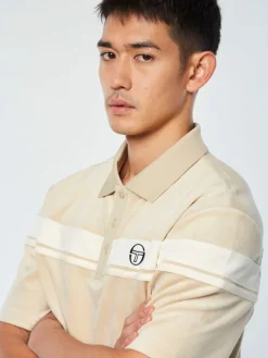 Sergio Tacchini Damarindo Velour Polo-Cement/ Gardenia