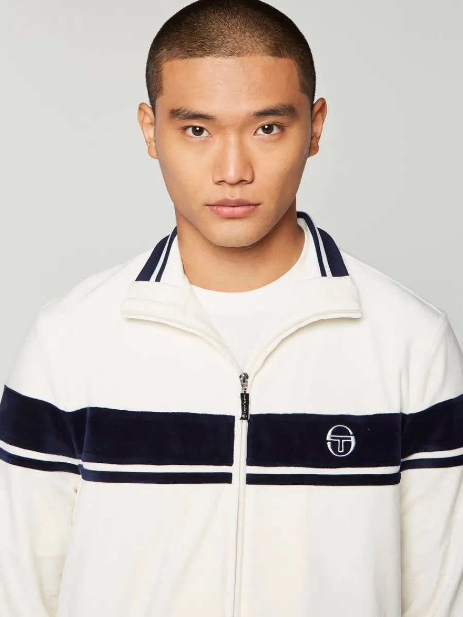 Sergio Tacchini Damarindo Velour Track Jacket- Gardenia Clearance
