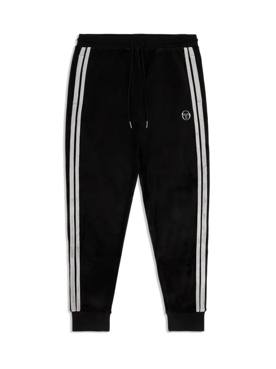 Sergio Tacchini Damarindo Velour Track Pant- Black Beauty