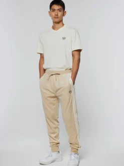 Sergio Tacchini Damarindo Velour Track Pant-Cement/ Gardenia Sale