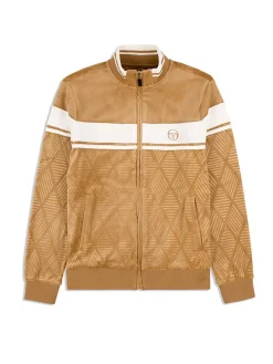 Sergio Tacchini Debossed Damarindo Velour Track Jacket- Meerkat Online