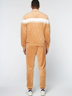Sergio Tacchini Debossed Damarindo Velour Track Jacket- Meerkat Online