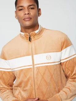 Sergio Tacchini Debossed Damarindo Velour Track Jacket- Meerkat Online