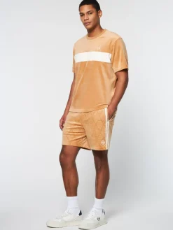 Sergio Tacchini Debossed Damarindo Velour T-Shirt- Meerkat Outlet