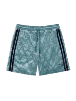 Sergio Tacchini Debossed Damarindo Velour Short- Larkspur