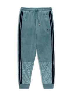 Sergio Tacchini Debossed Damarindo Velour Track Pant- Larkspur Online