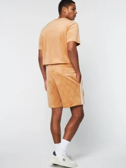 Sergio Tacchini Debossed Damarindo Velour Short- Meerkat Outlet