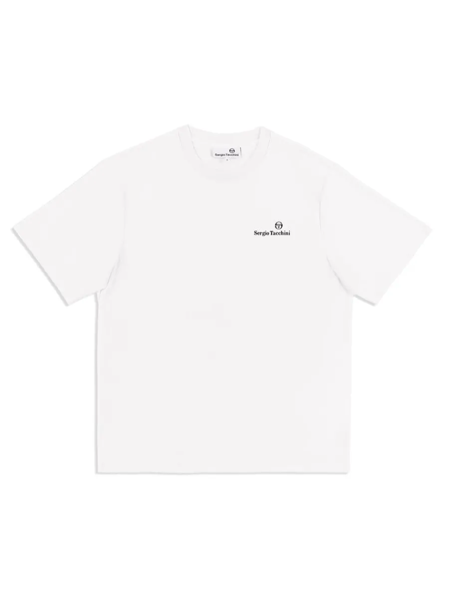Sergio Tacchini Foro T-Shirt- Brilliant White Clearance
