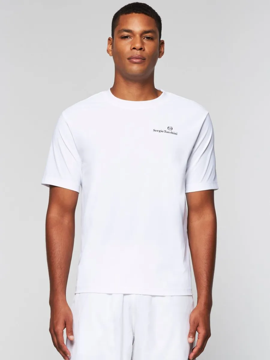 Sergio Tacchini Foro T-Shirt- Brilliant White Clearance