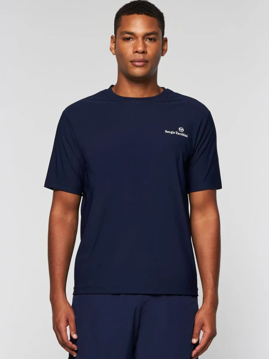 Sergio Tacchini Foro T-Shirt- Maritime Blue Online