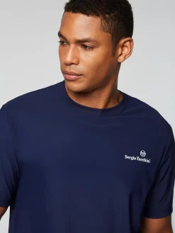 Sergio Tacchini Foro T-Shirt- Maritime Blue Clearance