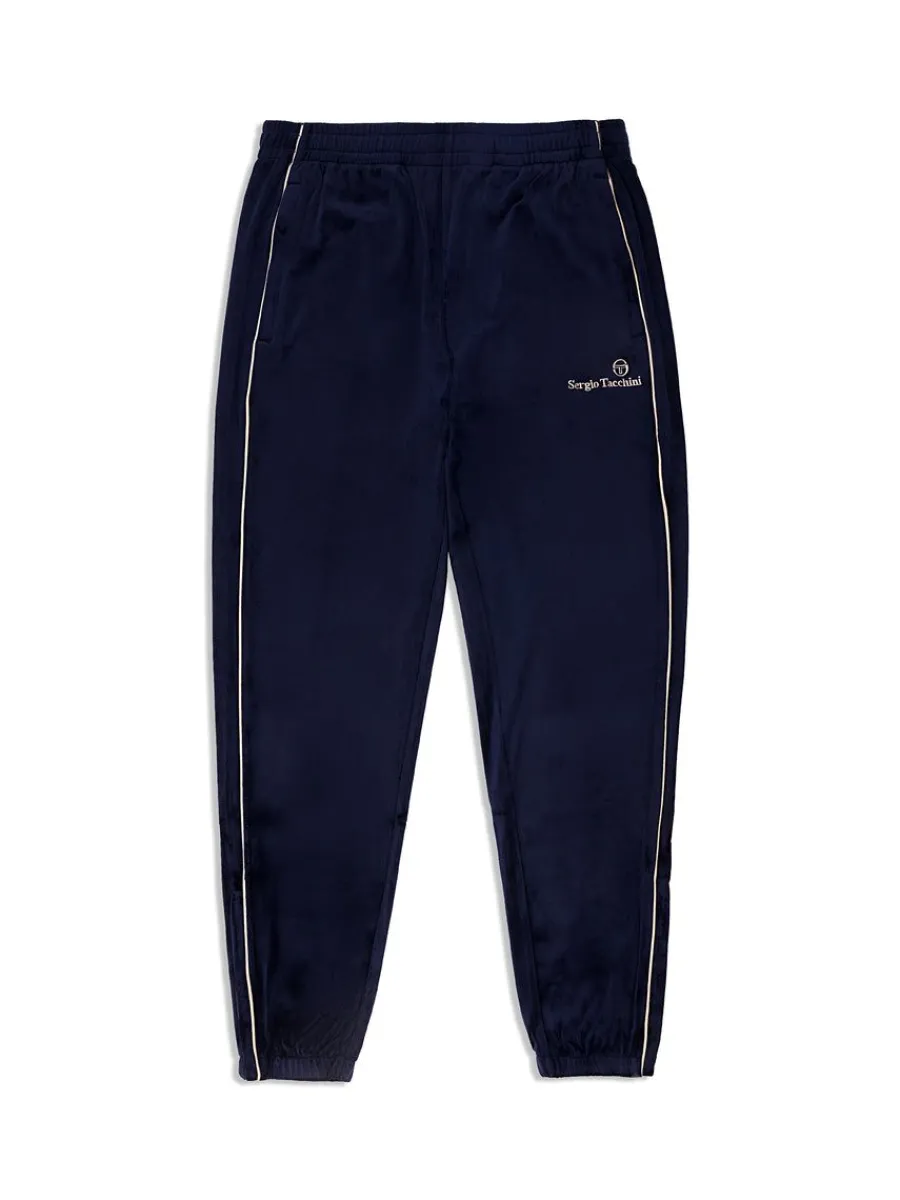 Sergio Tacchini Gallone Velour Track Pant- Maritime Blue Discount